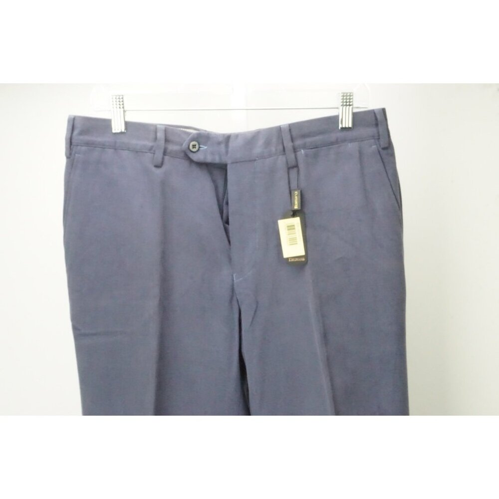 Rubinacci JR. 100% Cotton Solid Purple Mens Pants Trousers Sz 50 EU NEW